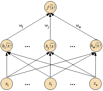 Рис.2. Структура RBF сети